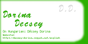 dorina decsey business card